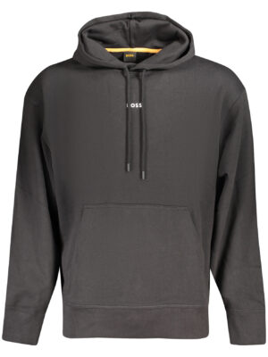 SUDADERA BOSS SIN CREMALLERA NEGRA PARA HOMBRE