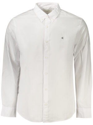 Camisa de manga larga para hombre Calvin Klein blanca
