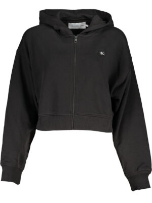 SUDADERA CALVIN KLEIN MUJER NEGRA CREMALLERA