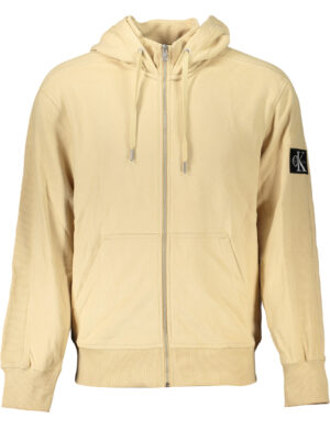SUDADERA HOMBRE CALVIN KLEIN BEIGE CREMALLERA