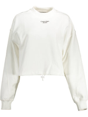 SUDADERA CALVIN KLEIN SIN CREMALLERA MUJER BLANCO