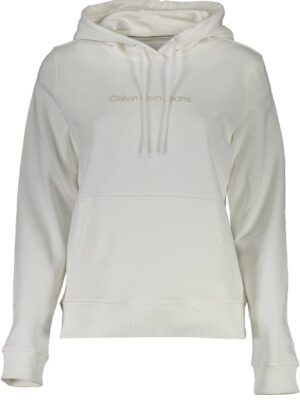 SUDADERA CALVIN KLEIN SIN CREMALLERA MUJER BLANCO