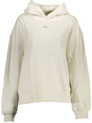 SUDADERA DE MUJER CALVIN KLEIN SIN CREMALLERA BLANCO