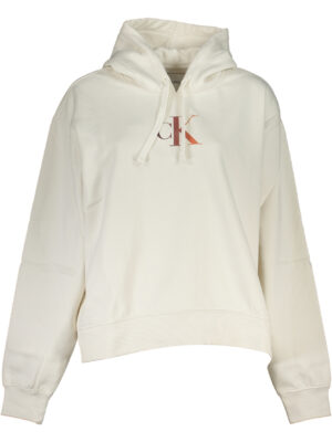 SUDADERA MUJER SIN CREMALLERA CALVIN KLEIN BLANCO