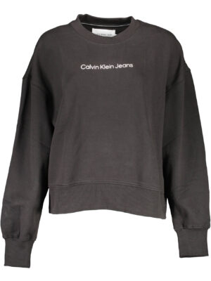 SUDADERA MUJER SIN CREMALLERA CALVIN KLEIN NEGRO