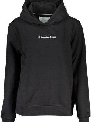 SUDADERA MUJER SIN CREMALLERA CALVIN KLEIN NEGRO