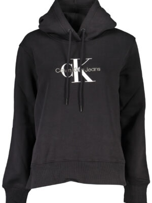 SUDADERA MUJER SIN CREMALLERA CALVIN KLEIN NEGRO
