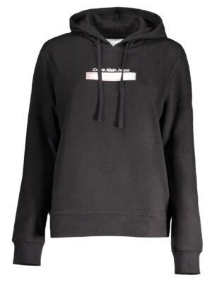 SUDADERA MUJER SIN CREMALLERA CALVIN KLEIN NEGRO