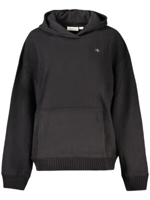 SUDADERA CALVIN KLEIN SIN CREMALLERA MUJER NEGRA