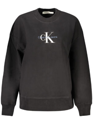 SUDADERA CALVIN KLEIN SIN CREMALLERA MUJER NEGRA