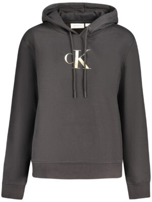 SUDADERA CALVIN KLEIN SIN CREMALLERA MUJER NEGRA
