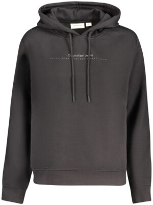 SUDADERA CALVIN KLEIN SIN CREMALLERA MUJER NEGRA