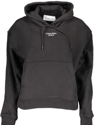 SUDADERA CALVIN KLEIN SIN CREMALLERA MUJER NEGRO