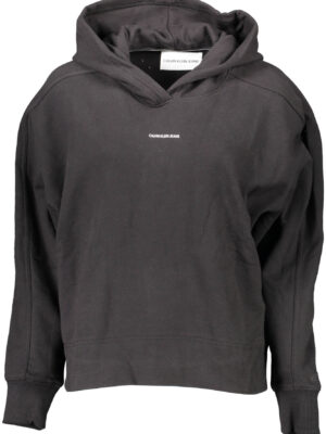 SUDADERA CALVIN KLEIN SIN CREMALLERA MUJER NEGRO