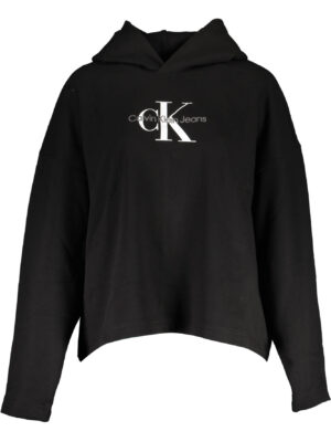 SUDADERA CALVIN KLEIN SIN CREMALLERA MUJER NEGRO