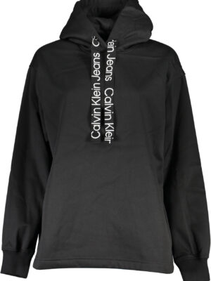 SUDADERA MUJER SIN CREMALLERA CALVIN KLEIN NEGRO