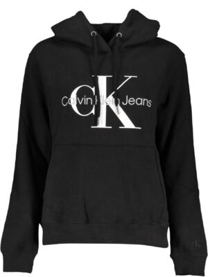 SUDADERA MUJER SIN CREMALLERA CALVIN KLEIN NEGRO