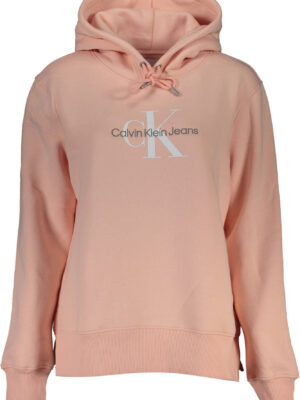 SUDADERA MUJER CALVIN KLEIN ROSA SIN CREMALLERA