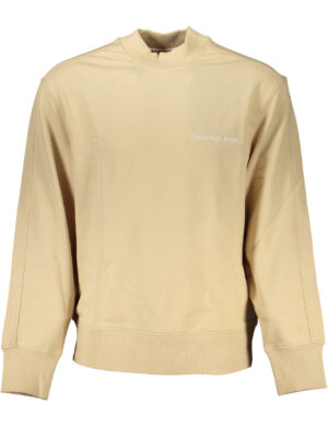 SUDADERA SIN CREMALLERA BEIGE HOMBRE CALVIN KLEIN