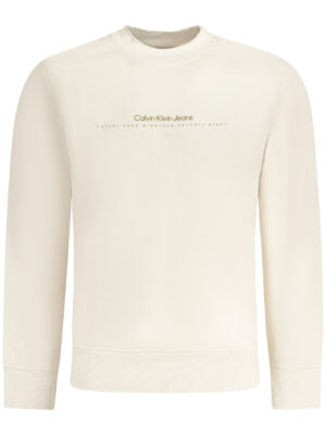 SUDADERA CALVIN KLEIN SIN CREMALLERA HOMBRE BEIGE