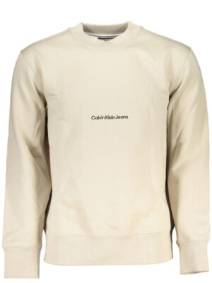 SUDADERA SIN CREMALLERA BEIGE HOMBRE CALVIN KLEIN