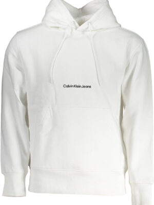 SUDADERA DE HOMBRE CALVIN KLEIN BLANCA SIN CREMALLERA