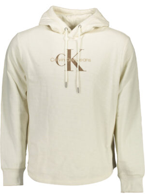 SUDADERA DE HOMBRE CALVIN KLEIN BLANCA SIN CREMALLERA
