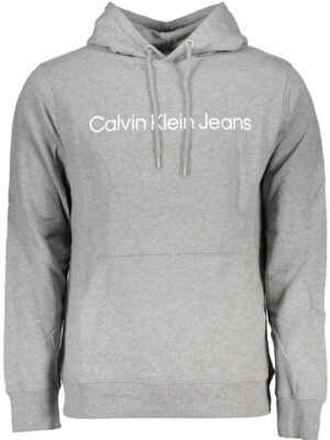 SUDADERA CALVIN KLEIN HOMBRE GRIS SIN CREMALLERA