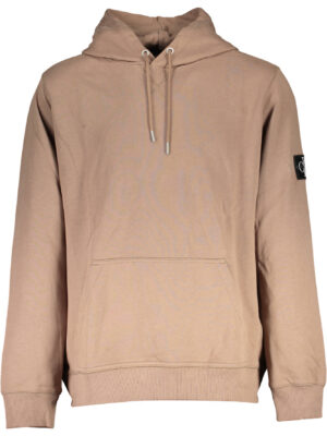 SUDADERA CALVIN KLEIN SIN CREMALLERA HOMBRE MARRÓN