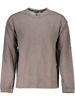 SUDADERA CALVIN KLEIN HOMBRE MARRÓN SIN CREMALLERA