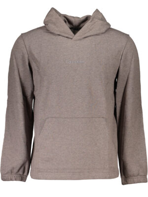 SUDADERA CALVIN KLEIN HOMBRE MARRÓN SIN CREMALLERA