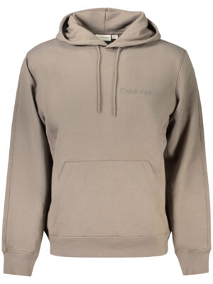 SUDADERA CALVIN KLEIN MARRÓN CON CREMALLERA PARA HOMBRE