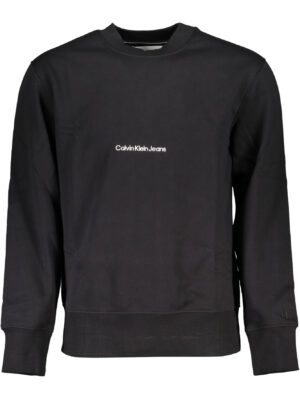 SUDADERA SIN CREMALLERA NEGRA DE HOMBRE CALVIN KLEIN