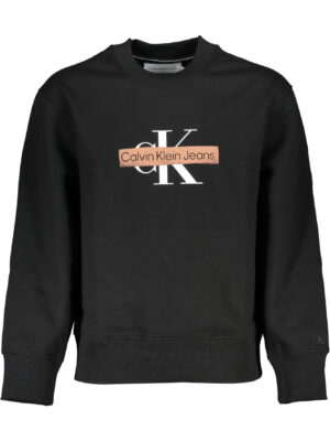 SUDADERA SIN CREMALLERA NEGRA DE HOMBRE CALVIN KLEIN