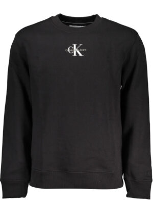SUDADERA SIN CREMALLERA NEGRA DE HOMBRE CALVIN KLEIN