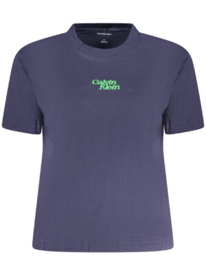 CAMISETA DE MANGA CORTA DE MUJER AZUL DE CALVIN KLEIN