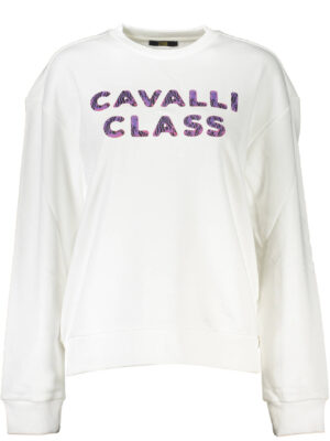 SUDADERA CAVALLI CLASS SIN CREMALLERA MUJER BLANCO