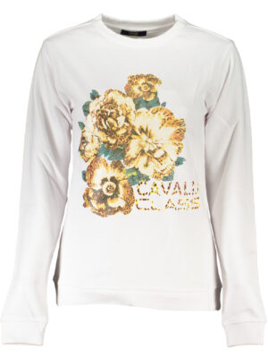 SUDADERA MUJER BLANCA CAVALLI CLASS SIN CREMALLERA
