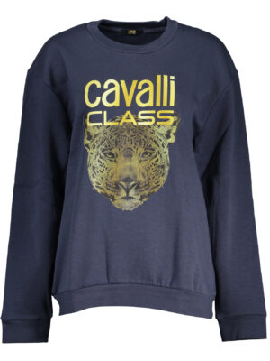 SUDADERA MUJER SIN CREMALLERA CAVALLI CLASS AZUL