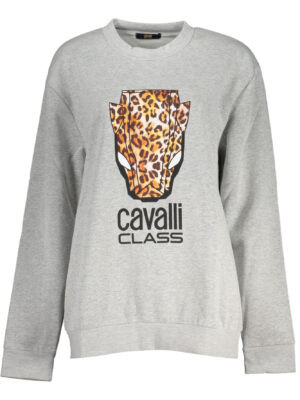 SUDADERA GRIS SIN CREMALLERA CAVALLI CLASS MUJER