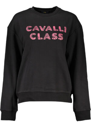 SUDADERA CAVALLI CLASS NEGRA SIN CREMALLERA