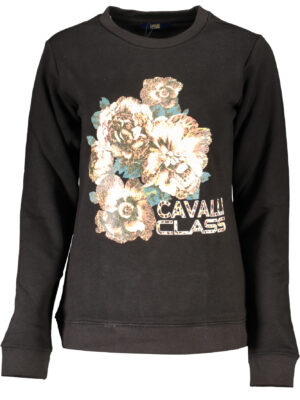 SUDADERA MUJER CAVALLI CLASS SIN CREMALLERA NEGRO