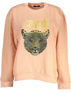 SUDADERA MUJER CAVALLI CLASS ROSA SIN CREMALLERA