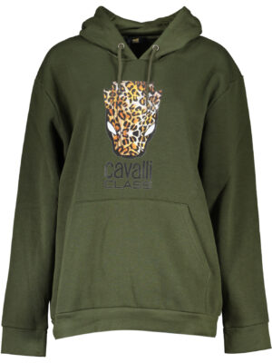 SUDADERA MUJER SIN CREMALLERA CAVALLI CLASS VERDE