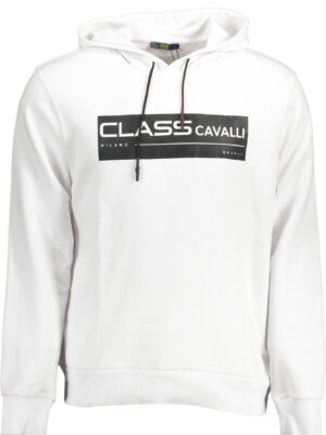 SUDADERA CAVALLI CLASS SIN CREMALLERA HOMBRE BLANCO