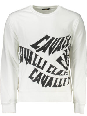 SUDADERA CAVALLI CLASS SIN CREMALLERA HOMBRE BLANCA
