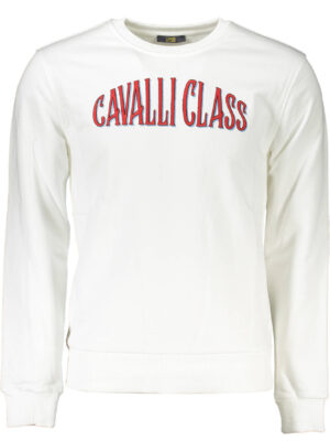 SUDADERA CAVALLI CLASS SIN CREMALLERA HOMBRE BLANCO