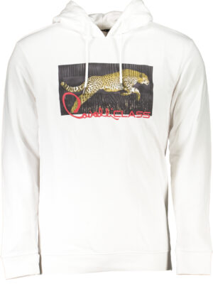 SUDADERA HOMBRE CAVALLI CLASS BLANCA SIN CREMALLERA