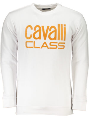 SUDADERA HOMBRE CAVALLI CLASS BLANCA SIN CREMALLERA