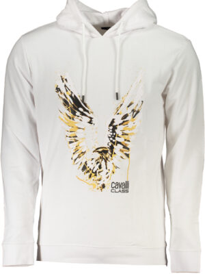 SUDADERA HOMBRE CAVALLI CLASS BLANCA SIN CREMALLERA